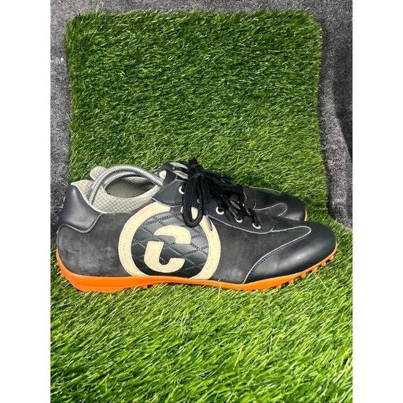 Duca Del Cosma Golf Shoes Men’s 12 EU 45 Navy Orange Spikeless Leather Suede main image 6